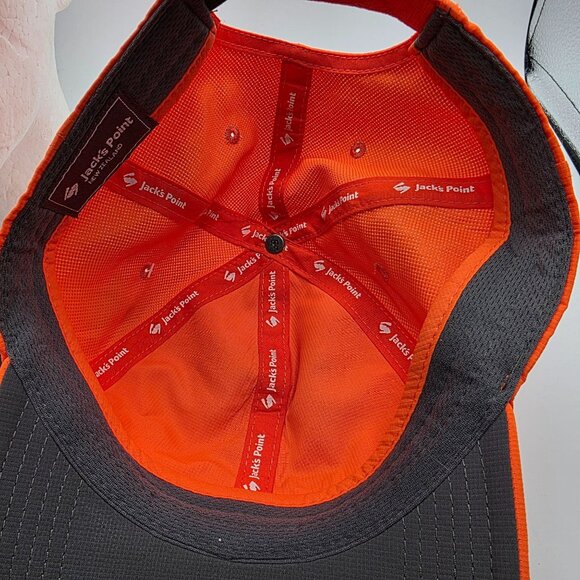Jacks Point New Zealand Orange Adjustable Performance Cap Hat Logo Athletic - Picture 9 of 10